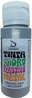 Tinta artesanato para Vidro, Plastico e Metal 60 ml Base Dagua (51 Prata) - Produto 9 mais recomendado com 0 estrelas