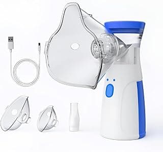 Nebulizador Inalador Ultrassônico Portátil Recarregável USB Sem Fio – Alívio Respiratório Diário, Silencioso e Compacto, Ideal para Crianças, Adultos e Idosos - Linha Premium - Produto 10 mais recomendado com 1 estrelas