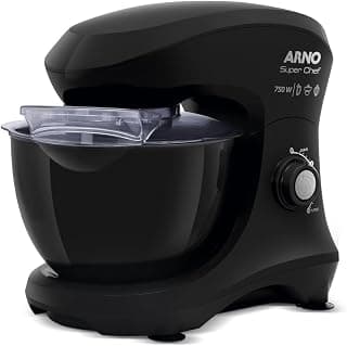 Batedeira Planetária Arno Superchef 750W 5 litros 15 velocidades Preta 220V KM01 - Produto 7 mais recomendado com 4.5 estrelas