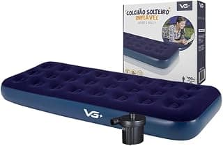 VG PLUS, Colchão Solteiro Inflável + Bomba De Ar Elétrica 220v VG Plus - Produto 10 mais recomendado com 3.1 estrelas