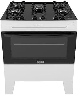 Fogão Itatiaia 5 Bocas Electra Glass Plus Branco Bivolt - Produto 10 mais recomendado com 5 estrelas