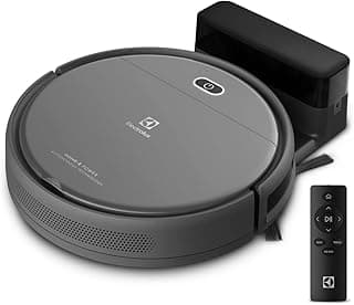 Aspirador de po robo Electrolux 2h20min controle remoto base carregamento bateria longa duração automatico varre aspira passa pano ERB30 bivolt preto sensor antiqueda - Produto 6 mais recomendado com 4.3 estrelas