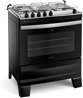 Fogão 5 Bocas Preto com Mesa Inox Atlas Agile Up Bivolt - Produto 4 mais recomendado com 4.4 estrelas