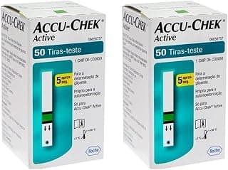 Kit Tiras Medidor Glicemia Accu-Check Active 100 Unidades - Produto 9 mais recomendado com 0 estrelas