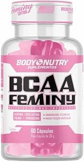 BCAA Feminino 60 Capsulas Aminoacidos Essenciais Enriquecido com vitamina B6 Sem Sabor Ultra Concentrado Rapida Absorção Importado Original - Produto 3 mais recomendado com 5 estrelas