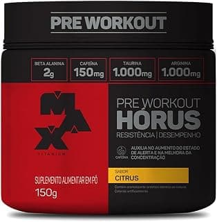 Max Titanium Hórus Pre Workout - 150G Citrus - - Produto 6 mais recomendado com 4.5 estrelas