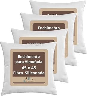 Kit 4 Enchimento para Almofadas Fibra Siliconada 45x45 cm - Produto 2 mais recomendado com 4.4 estrelas