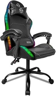 Cadeira Gamer TGT HR RGB | Reclinável 135° | Couro PU | LED RGB | Almofadas Lombar e Pescoço | Preto | TGT-HR-RGB01 - Produto 2 mais recomendado com 4.5 estrelas