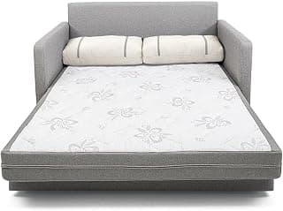 Sofá-cama Herval Aurora, com Colchão de Casal, 2 Lugares, Linho Chumbo - Produto 9 mais recomendado com 3.8 estrelas