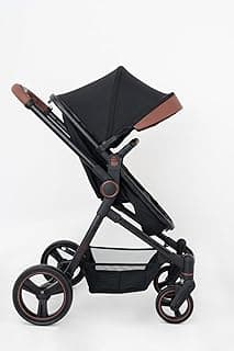 Galzerano Ivy, Carrinho de Passeio com Moisés, Preto e Caramelo, Proteção UV50+, Estrutura em Alumínio - Produto 4 mais recomendado com 5 estrelas