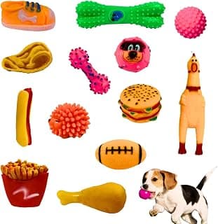 Kit 5 Brinquedo para Filhote Mordedor para cachorros Bolinha Pet Galinha Sonoro - Produto 3 mais recomendado com 4.2 estrelas