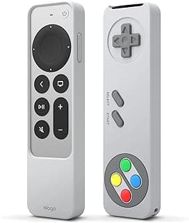 elago Capa R4 Retro compatível com Apple TV 4K Siri Remote 2022 3ª geração, compatível com Apple TV Siri Remote 2021 2ª geração - Design clássico de controle [não funcional], protetora (cinza claro) - Produto 8 mais recomendado com 4.5 estrelas