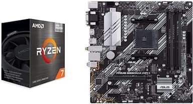 AMD Ryzen 7 5700G 8-Core, 16-Thread Unlocked Desktop Processor with Radeon Graphics ASUS Prime B550M-A WiFi II AMD AM4 (3rd Gen Ryzen™) Micro ATX Motherboard - Produto 5 mais recomendado com 4.4 estrelas
