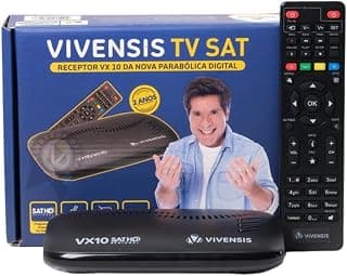 Receptor Digital Vivensis TV, Full HD Smart via Satélite VX10, Preto Bivolt - Produto 4 mais recomendado com 4.7 estrelas