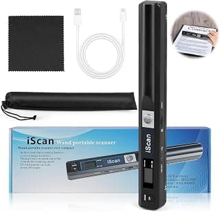 900 DPI Scanner de Documentos Portátil, Mini Scanners de Recibos, Scanner de Fotos, Varinha para Uso Doméstico, Scanner de Imagem Móvel Portátil, Leitor de Documentos em Varinha - Produto 7 mais recomendado com 2.2 estrelas