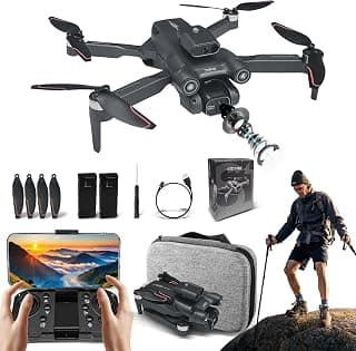 Drone Com Camera Drone Profissional 6K HD câmeras com Fluxo óptico FPV Mini Controle Remoto DroneQuadricóptero Com Bolsa De Transporte LS-S1S - Produto 7 mais recomendado com 3.6 estrelas