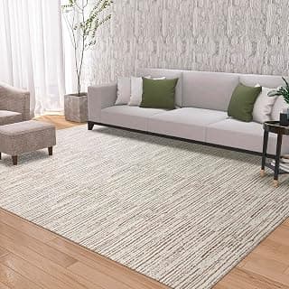 Tapete Sala Quarto Rústico 2,00m x 3,00m Grande Antiderrapante Decoração Boho Bege Mesclado Cru Caramelo Artesanal de Tear Jacquard Lavável na Máquina - Produto 5 mais recomendado com 4.4 estrelas