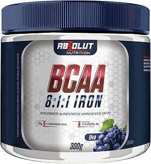 Absolut Nutrition, BCAA 8:1:1, Aminoácidos essenciais + vitamina B6, Iron, em pó, Sabor uva, 300 gramas - Produto 7 mais recomendado com 0 estrelas