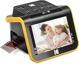 Scanner de Negativos e Slides KODAK Slide N SCAN, tela LCD grande de 5”, converte negativos e slides 126, 110 coloridos e preto e branco de 35 mm, para fotos digitais JPEG de 22MP de alta resolução - Produto 2 mais recomendado com 4.3 estrelas