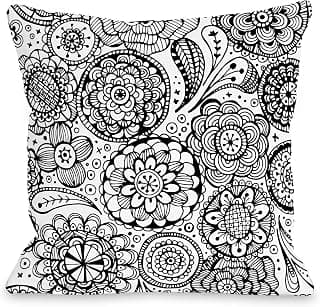 Almofada Emma da Joy Ting, 45,72 cm x 45,72 cm, branca/preta - Produto 7 mais recomendado com 0 estrelas