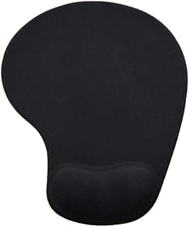 Mouse Pad Ergonômico com Apoio de Punho em Gel, Reduz a Tensão na Mão, Antiderrapante, Minimalista, Escritório, Gamer, Trabalho, Linha Super Premium - Cores Sortidas Preta ou Azul - Produto 10 mais recomendado com 3.7 estrelas