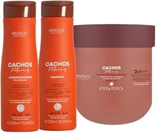 Kit Arvensis Cachos Naturais Shampoo + Condicionador 300ml + Máscara 2x1-450g - Produto 7 mais recomendado com 4.6 estrelas