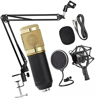 Imports Microfone Condensador Bm800 + Pop Filter + Aranha + Braço Articulado 4051 - Produto 5 mais recomendado com 4.3 estrelas