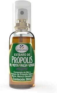 Apis Vida Spray De Própolis c/Gengibre - Suporte Imunológico Natural e Alívio de Dor de Garganta - 30ml - Produto 3 mais recomendado com 5 estrelas