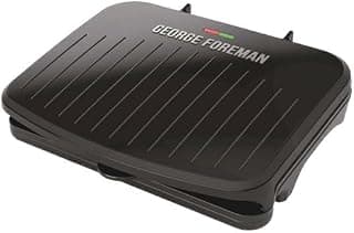 George Foreman Grelha de tamanho familiar e prensa Panini, revestimento cerâmico antiaderente, inclinação para remoção de gordura, ângulo ajustável, uso interno/externo - Produto 5 mais recomendado com 4.1 estrelas
