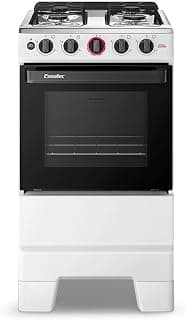 Fogão a Gás Mesa Inox Forno 50L Limpa Fácil e Acendimento Automático Esmaltec IDEAL Super F4IAB Cor Branco 4 bocas Bivolt - Produto 9 mais recomendado com 4 estrelas