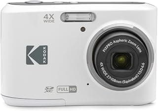 KODAK Câmera digital PIXPRO Zoom FZ45-WH de 16 MP com zoom óptico de 4X, ângulo amplo de 27 mm e tela LCD de 2,7 polegadas (branca) | CMOS de 16 MP, zoom óptico de 4x grande angular de 27 mm, 2,7 LCD, vídeo Full HD 1080p, usa 2 pilhas Aa - Produto 5 mais recomendado com 4.1 estrelas