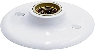 Plafonier Plafon Soquete Porcelana 100w Branco - Taschibra, E-27 SACO PLAST - Produto 4 mais recomendado com 4.6 estrelas