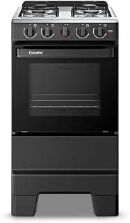 Fogão a Gás Mesa Inox e Forno 50L Limpa Fácil Esmaltec IDEAL POP F4ISP Cor Preto 4 bocas - Produto 7 mais recomendado com 4.2 estrelas