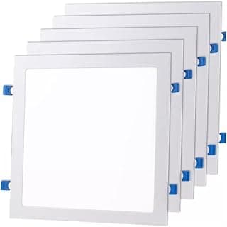 Kit 10 Painel Plafon com Drive Reator - Quadrado 30X30 cm de Embutir LED 24w - Luz Branca Fria 6500K Bivolt - Borda Ultrafina Branca - Produto 8 mais recomendado com 4.3 estrelas