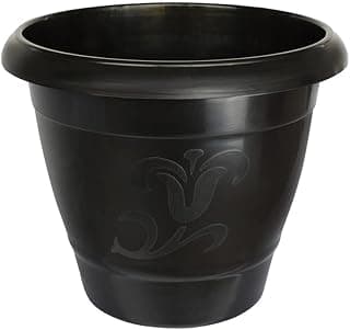 Vaso de Planta Redondo Grande Plástico Preto Jardim Flores Arqplast - Produto 7 mais recomendado com 4.6 estrelas