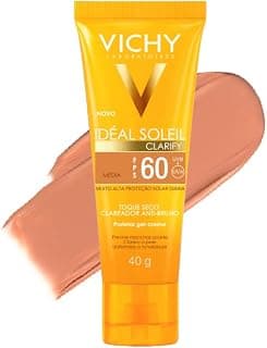 Protetor Solar Facial com Cor Vichy Idéal Soleil Clarify FPS60-40g - Produto 6 mais recomendado com 4.6 estrelas