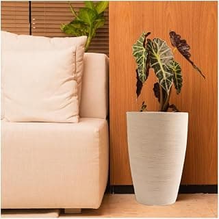 VASO POLIETILENO CONE GRAFIATO REDONDO P/PLANTAS E JARDINS DECORATIVO (AREIA) - Produto 10 mais recomendado com 4.5 estrelas