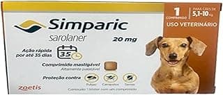 Zoetis Simparic 20Mg 5 1 Até 10Kg 1Cp Para Cães - Produto 1 mais recomendado com 4.8 estrelas
