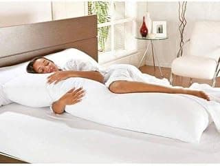 Travesseiro De Corpo Com Fronha Mega 100% Algodão Branco - Produto 1 mais recomendado com 4.6 estrelas