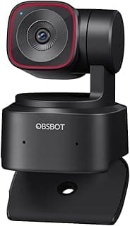 OBSBOT Tiny 2 Lite 4K Webcam PC, câmera de streaming PTZ com rastreamento IA e sensor 1/2", controle gestos HDR microfones webcam computador mesa laptop reunião videochamadas 4K@30fps / 1080@60fps - Produto 6 mais recomendado com 4.9 estrelas