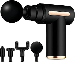 Massageador Elétrico Pistola Muscular Profissional Recarregável 4 Ponteiras Massagem Relaxante Alívio Dores Pós-Treino Miofascial Fitness Corpo Inteiro Esportivo Portátil Silencioso Premium - Produto 4 mais recomendado com 4.1 estrelas