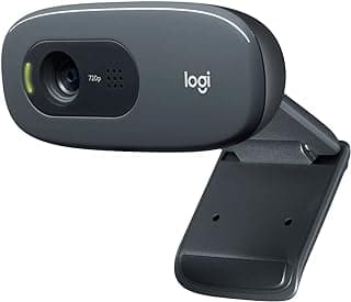 Webcam HD Logitech C270 com Microfone Embutido e 3 MP para Chamadas e Gravações em Vídeo Widescreen - Produto 4 mais recomendado com 4.7 estrelas