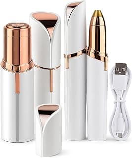 Depilador Elétrico Feminino Buço Sobrancelha Rosto Kit Aparador Sobrancelha e Depilador Facial Resistente a Agua - Produto 6 mais recomendado com 4.3 estrelas