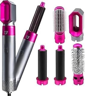 Kit Modelador de Cabelos 1000W 5 em 1 Para Modelar Escovar Secar e Alisar Bivolt Possui Ajuste de Temperatura e Cabo Giratório - Produto 10 mais recomendado com 2.2 estrelas
