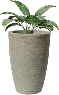 Vaso Polietileno Para Plantas Jardim Sala Luxo Cone Bojo 1 Com Prato (Cimento) - Produto em review com 4.8 estrelas e 587 avaliações