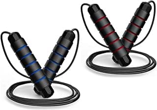Kit 2 Cordas de Pular Speed Anatômica Profissional para Treino Funcional, Cabo Ajustável, Cores Sortidas - Produto 8 mais recomendado com 5 estrelas
