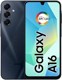 Samsung Celular Galaxy A16, 128GB + 4GB RAM, Câmera de até 50MP, Tela 6.7", NFC, IP54, Bateria 5000 mAh (Preto) - Produto 6 mais recomendado com 4.7 estrelas