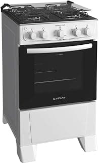 Fogão 4 bocas Atlas Mônaco Plus Branco Mesa inox e acendimento automático - Produto 9 mais recomendado com 4.4 estrelas