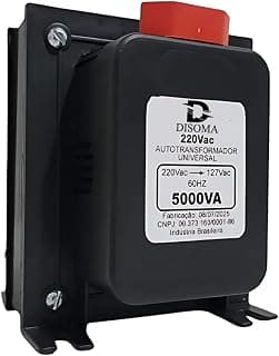 Transformador de voltagem 5000VA Bivolt Disoma 110V para 220V e 220V para110V Potente para Ar Condicionado Até 12000btus, AirFryer, Fogões Elétricos - Produto 3 mais recomendado com 4.8 estrelas