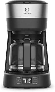 Cafeteira Elétrica Electrolux inox filtro permanente removivel capacidade 1,2L 30 xicaras função timer painel digital desligamento automatico ECM25 127v - Produto 5 mais recomendado com 4.7 estrelas